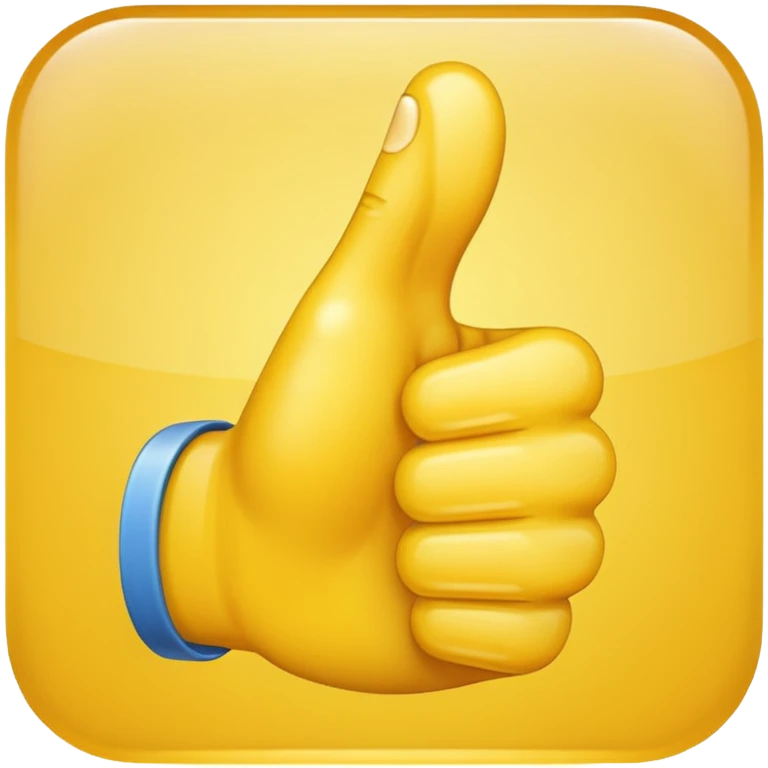 thumbs up emoji, yellow hand emoji