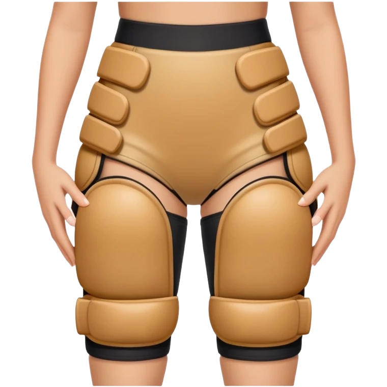 Dark hair Short lady with massive padded knee pads emoji
