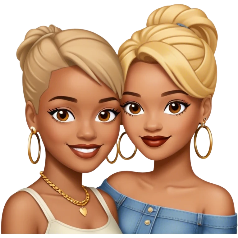 Hyper Realistic Breezy and Rhianna romantic photo  emoji