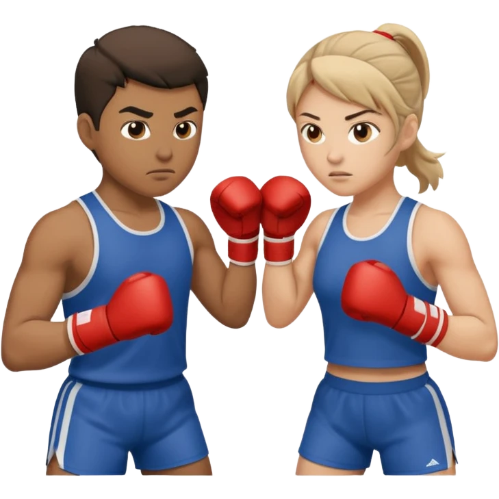 Two people sparring with each other emoji