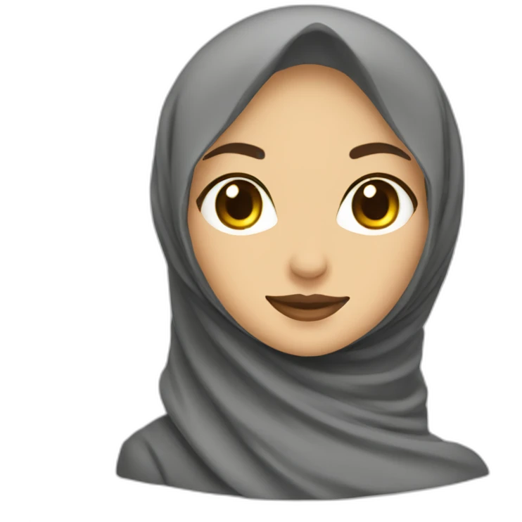 a woman in a hijab is sweeping the floor emoji