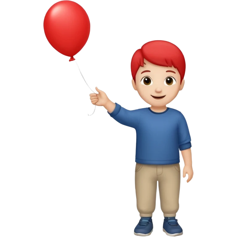 a little kid with balloon emoji