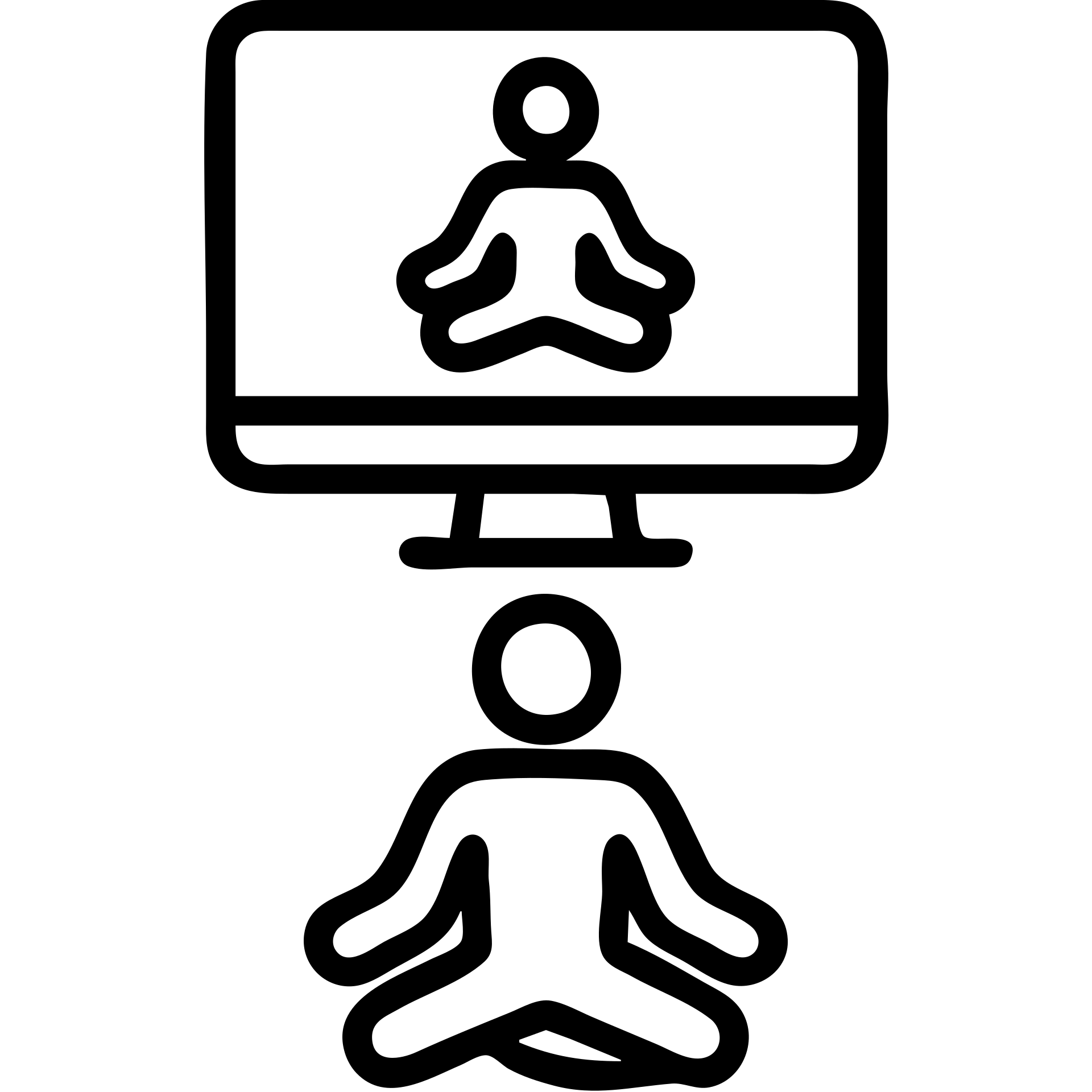 icon on the theme of online yoga classes.  emoji