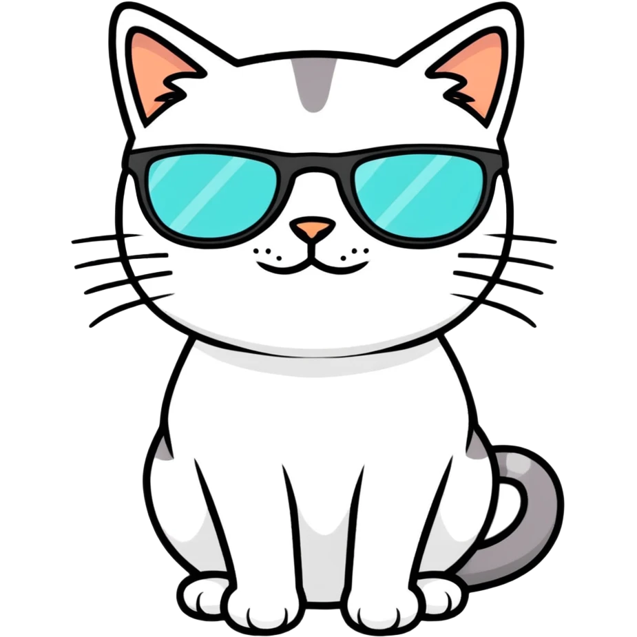 Cat with sunglasses emoji