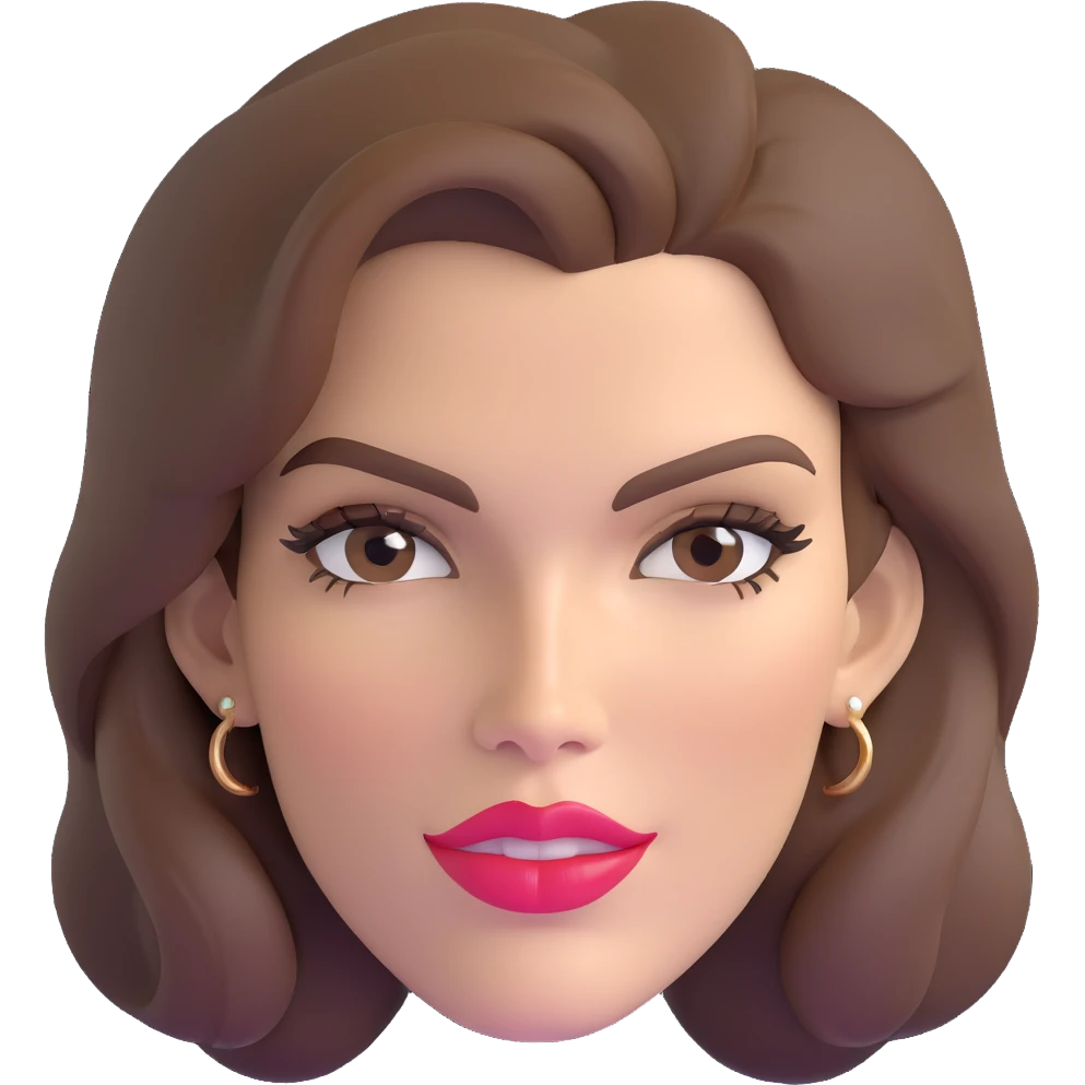 Cindy Crawford legendary supermodel with beauty mark above her lip, brown hair emoji