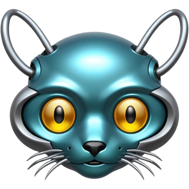 Cyberpunk complex glossy shiny alloy aesthetic-scenery-Fakémon-creature emoji