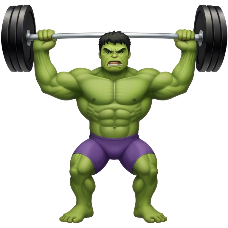Hulk weight lifting  emoji
