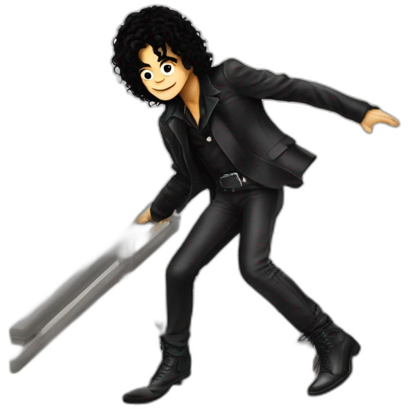 Michael Jackson entrain de monter des escaliers emoji
