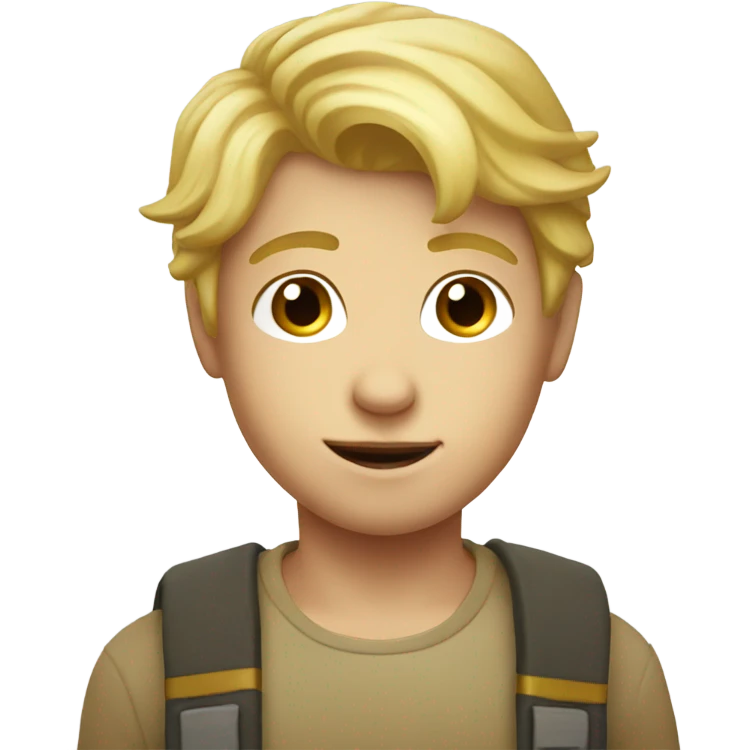 Blond boy with an oreol  emoji