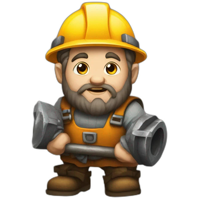 Dwarf weakening mining equipment emoji