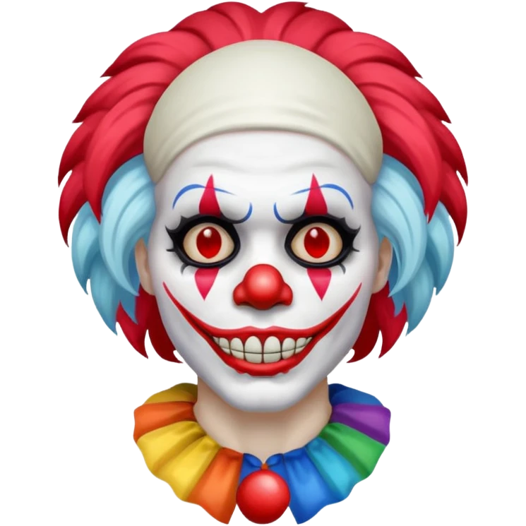 skeleton clown with makeup emoji