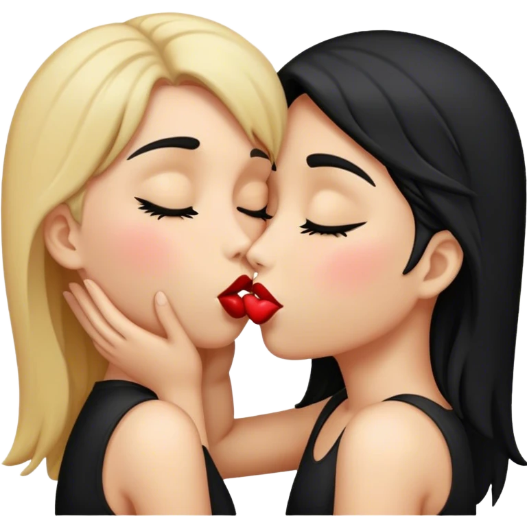 Black kiss  emoji