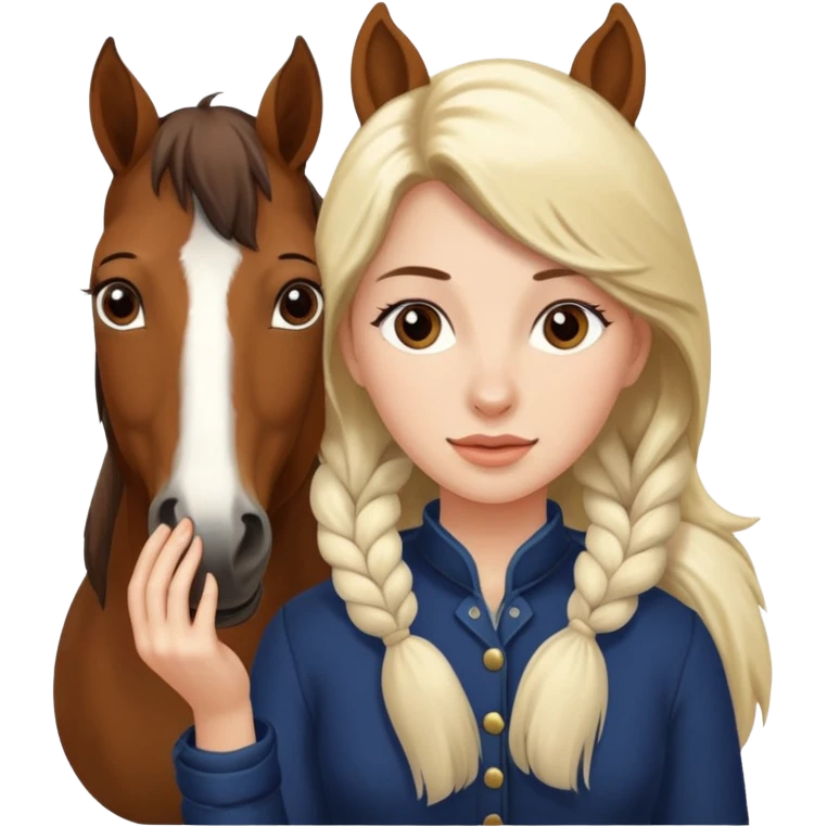 Woman with horses foot emoji