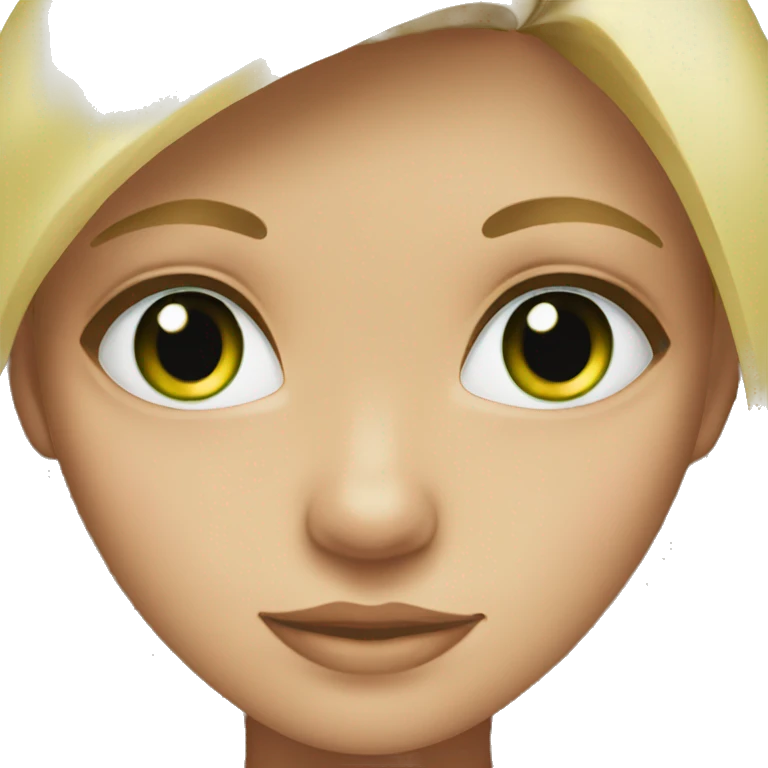 girl blond with blue and green eyes emoji