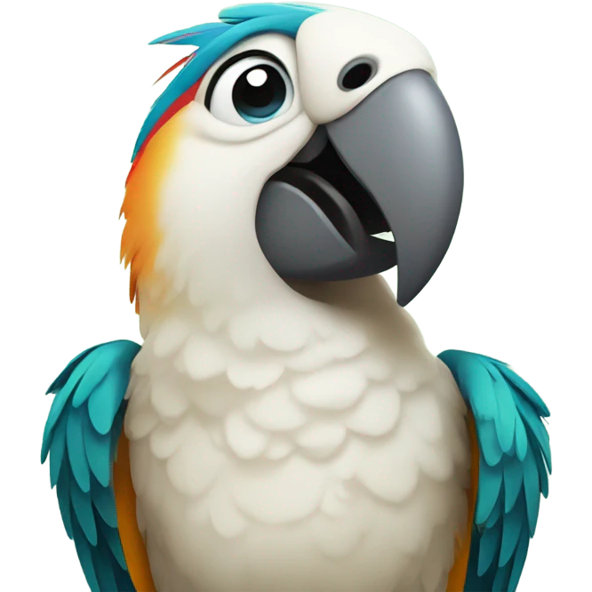 Parrot saying hi emoji