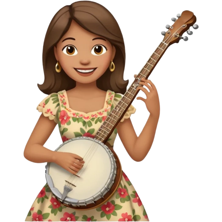 woman playing the banjo emoji