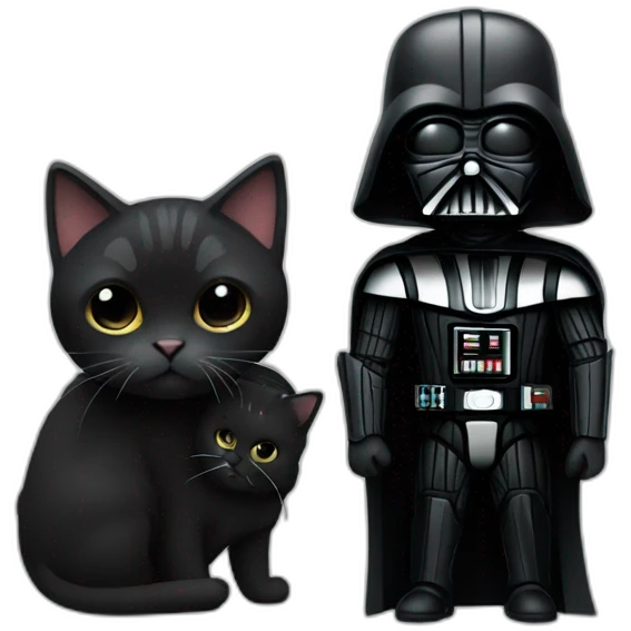 Dark vador with a cat emoji