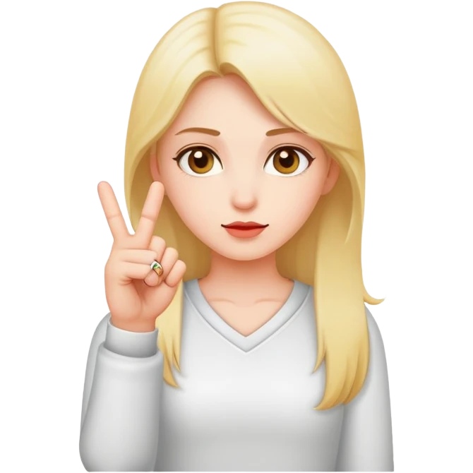 Girl sticking up middle finger  emoji