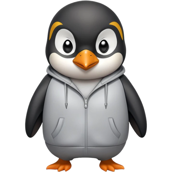 head and shoulders portrait of a friendly anthropomorphised penguin wearing a mafia-style tracksuit, soprano vibe, angry, confident scheming expression emoji