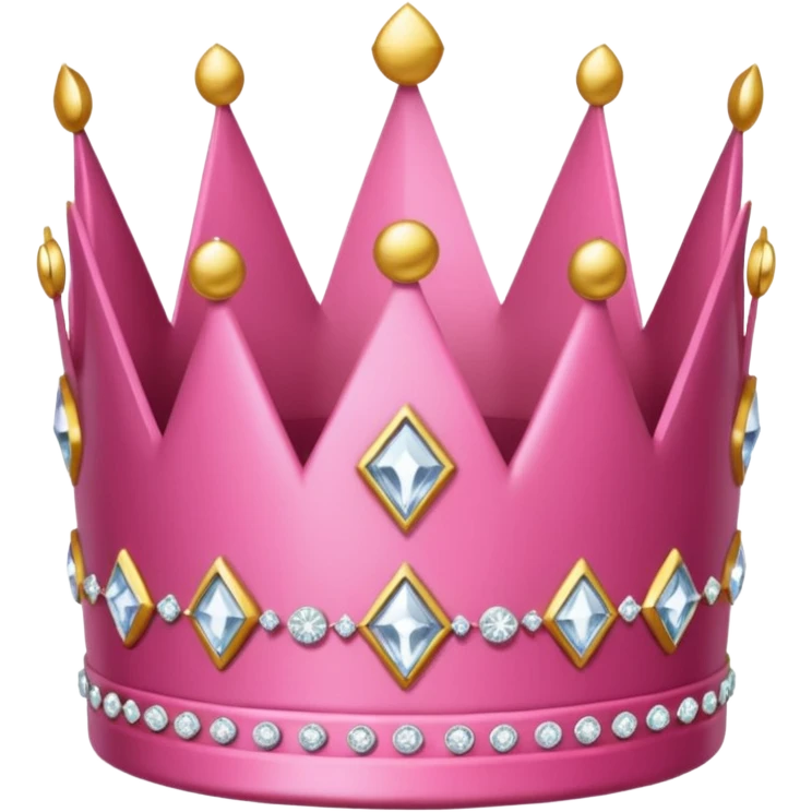 Pink crown with diamonds  emoji