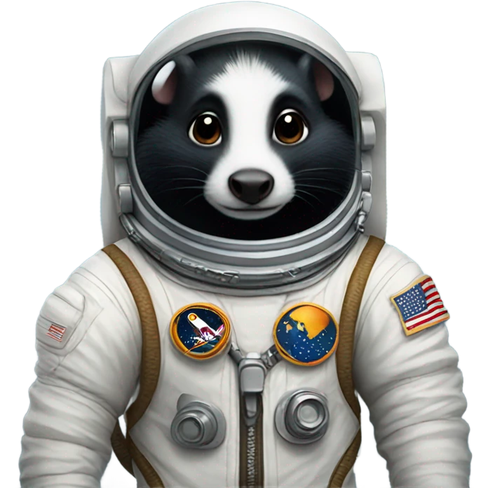 Astronaut skunk emoji