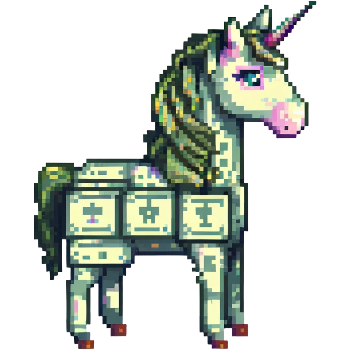 единорог из долларовых купюр, no background emoji