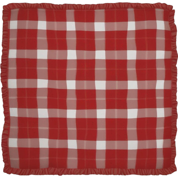 Red plaid blanket folded emoji