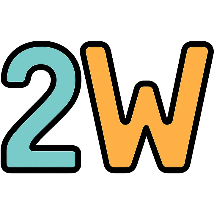 '2 w rice' text in color outline icon style emoji