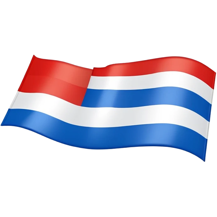 Russian flag, three horizontal stripes: white on top, blue in the middle, red on the bottom emoji