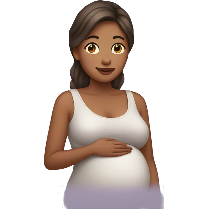 pregnant young woman emoji