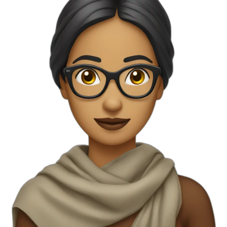 Scraf_indian_lady_with_specs emoji