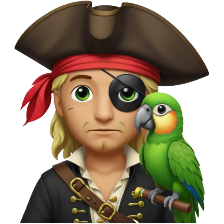 pirate and parrot emoji