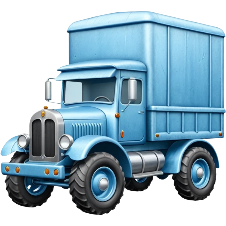 The Flintstones shiny ice-blue frozen Scooby Doo 1915 Lightning Bug busters liquidator’s antique long wheelbase off-road moving truck  emoji