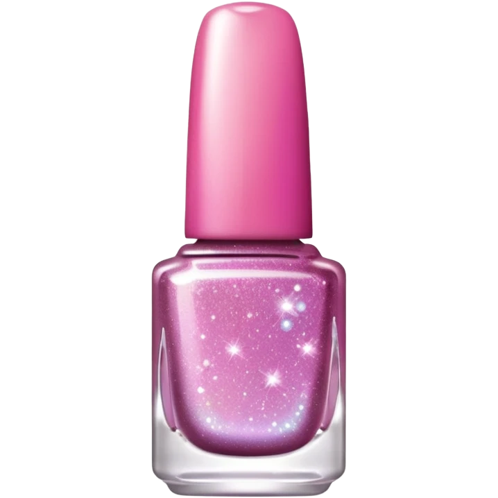 Pink glitter nail polish emoji