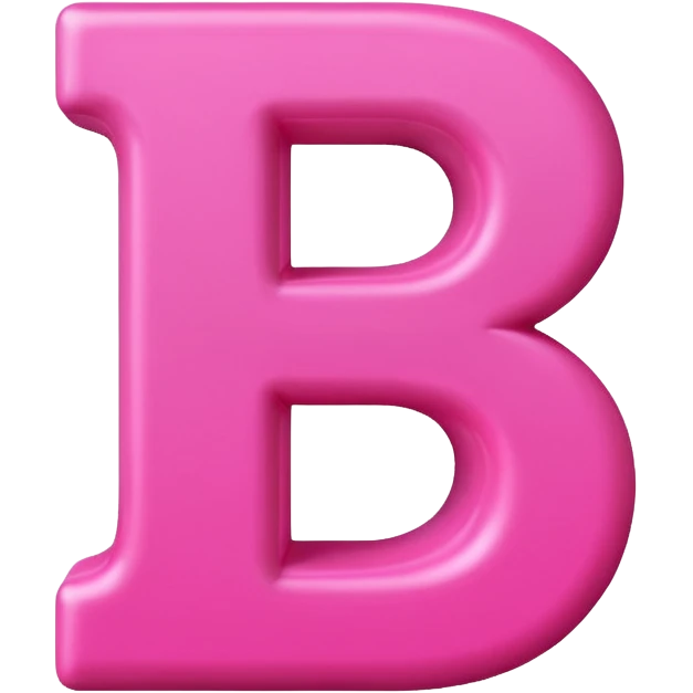 mix color pinks 3d letter p emoji