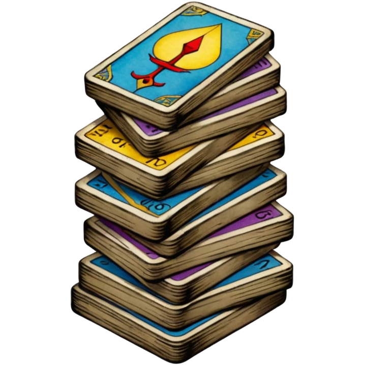 A small stack of tarot cards emoji