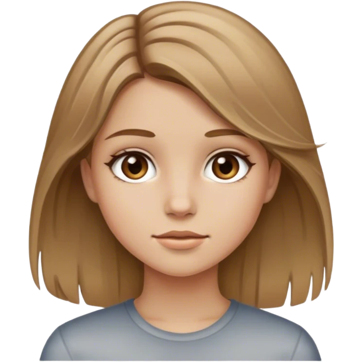 Stunning light Brown hair girl with dirty blond highlights emoji