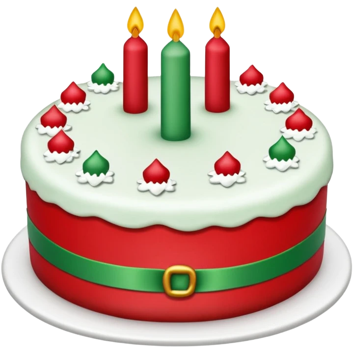 Christmas cake emoji
