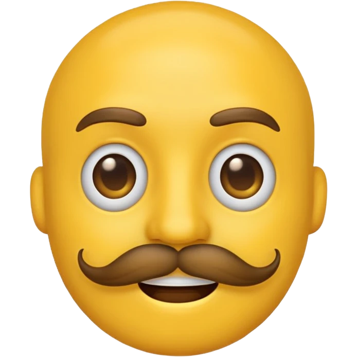 Emoji with a mustache  emoji