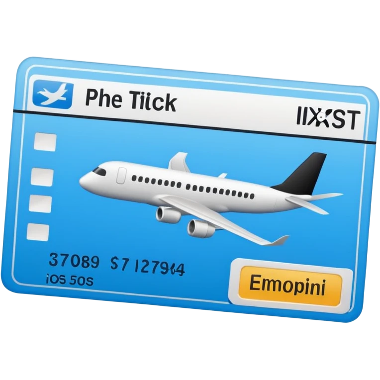 Fly ticket emoji