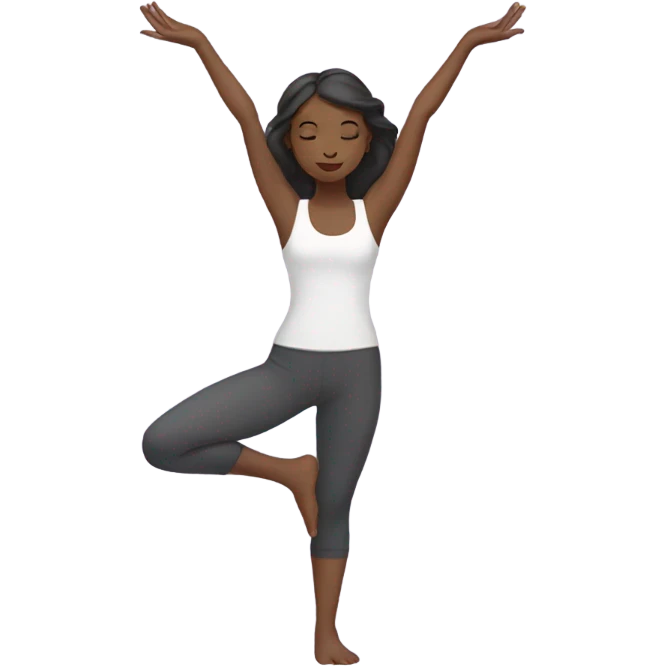 girl doing yoga emoji