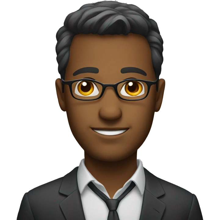 A handsome man with a glasses  emoji