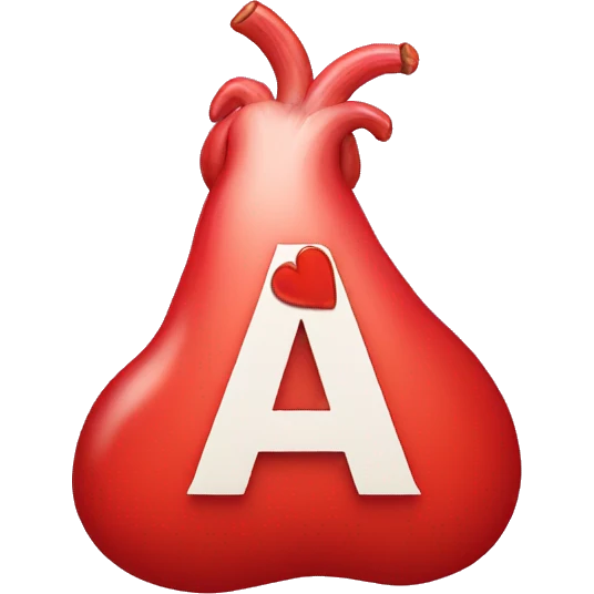 heart with the letter a in it emoji