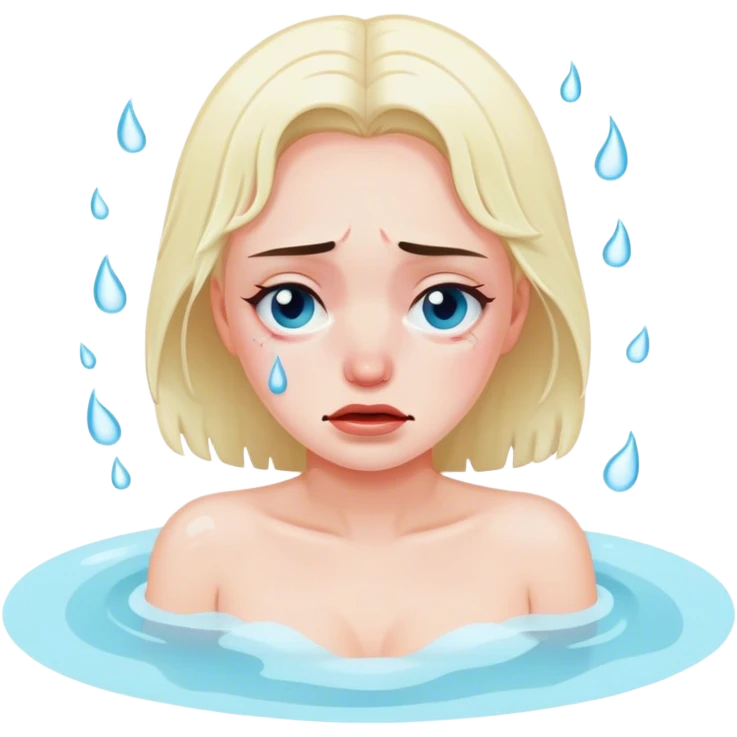 Crying hot tub emoji