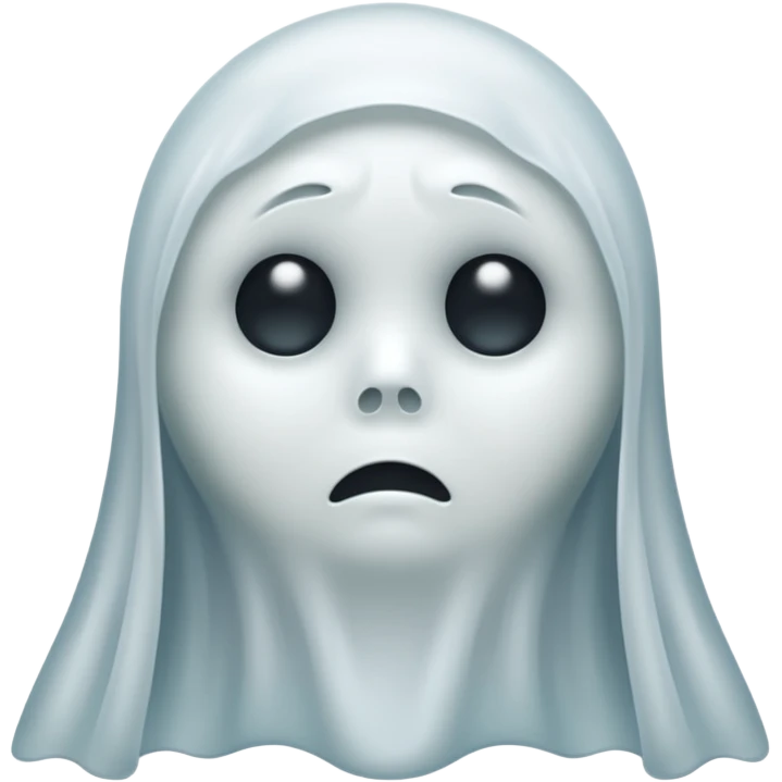 Sad ghost emoji