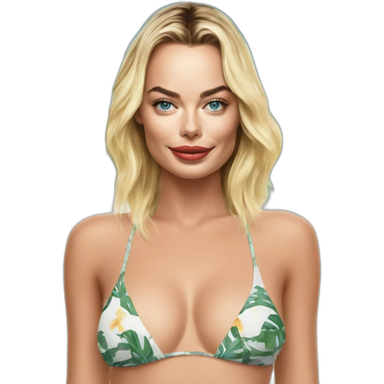Margot robbie en Bikini emoji