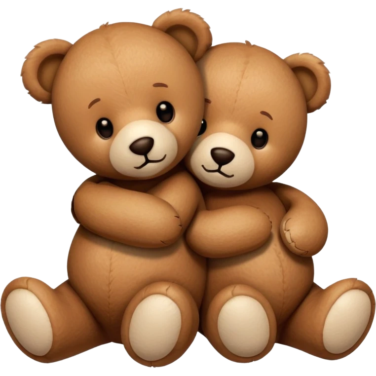 Teddy bears snuggling emoji