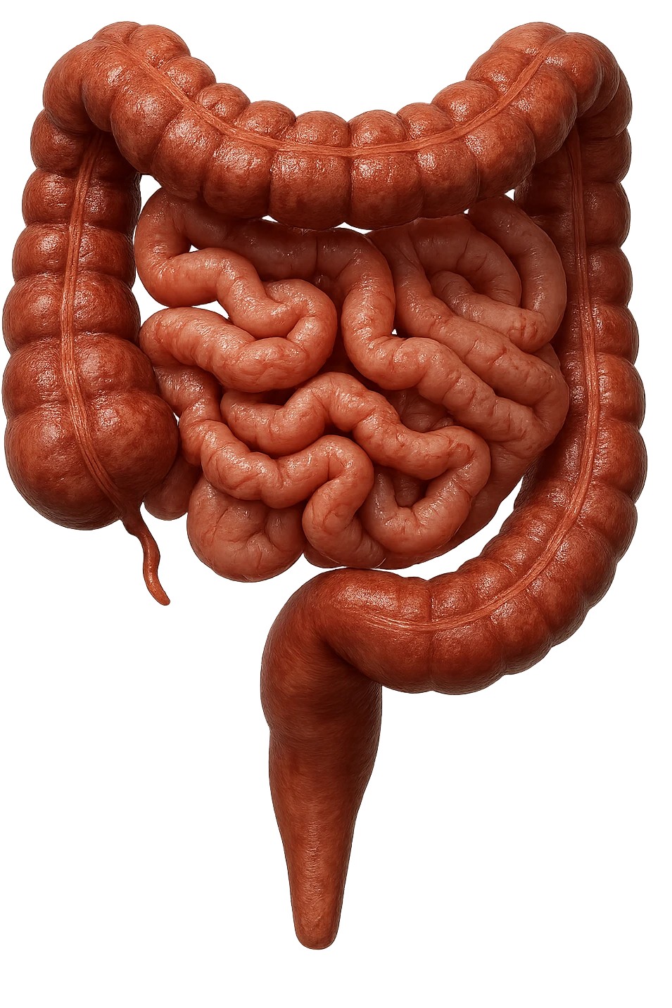 INTESTINO UMANO ANATOMICO REALISTICO, IPERREALISTICO 4K, NON DISEGNATO emoji