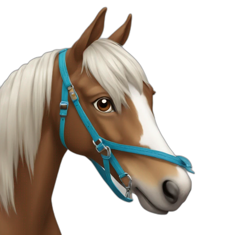 Un cheval avec un chien emoji