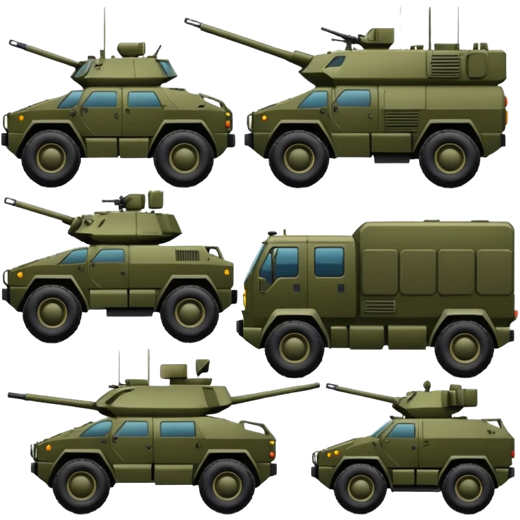 vehicles for soldiers and army emoji